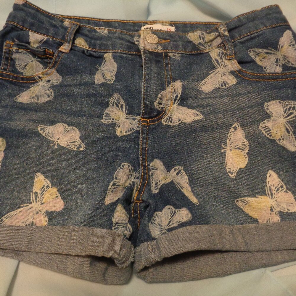 GIRLHOODCORE GIRLS BUTTERFLY CUFFED SHORTS 16